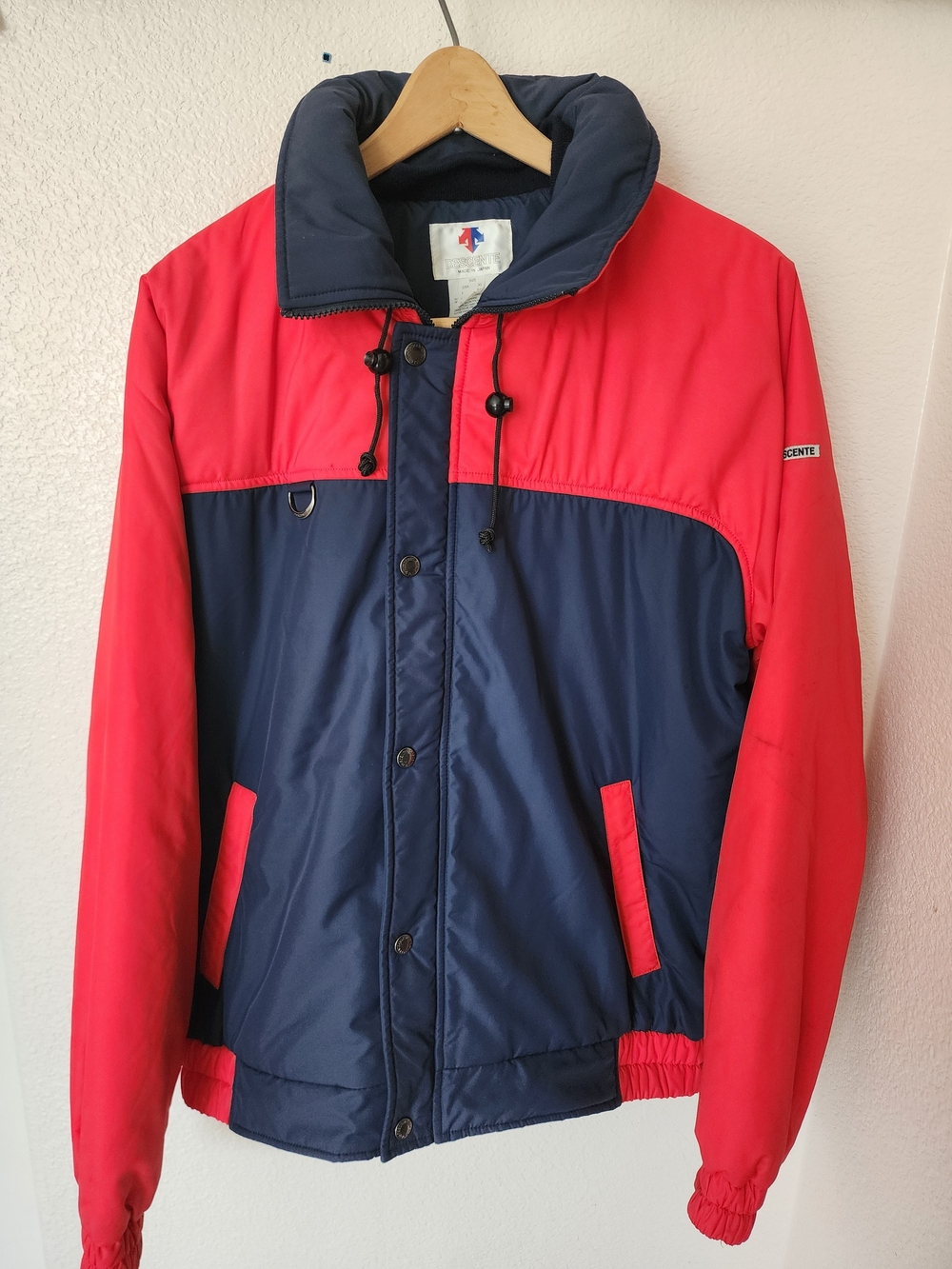 Descente Ski Jacket Vintage Men’s XL Made in Japan Red Navy Colorblock